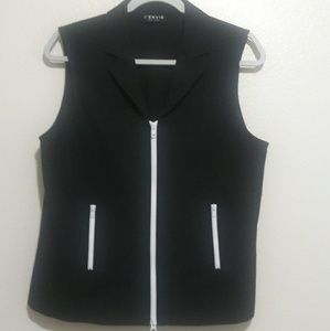 J'envie New York Women's Black Blazer Vest